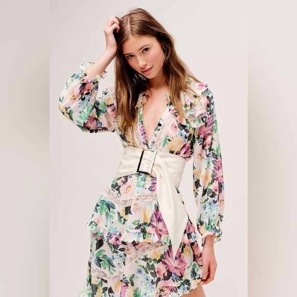 FOR LOVE AND LEMONS Floral Asymmetrical Dress - Picture 5 of 9